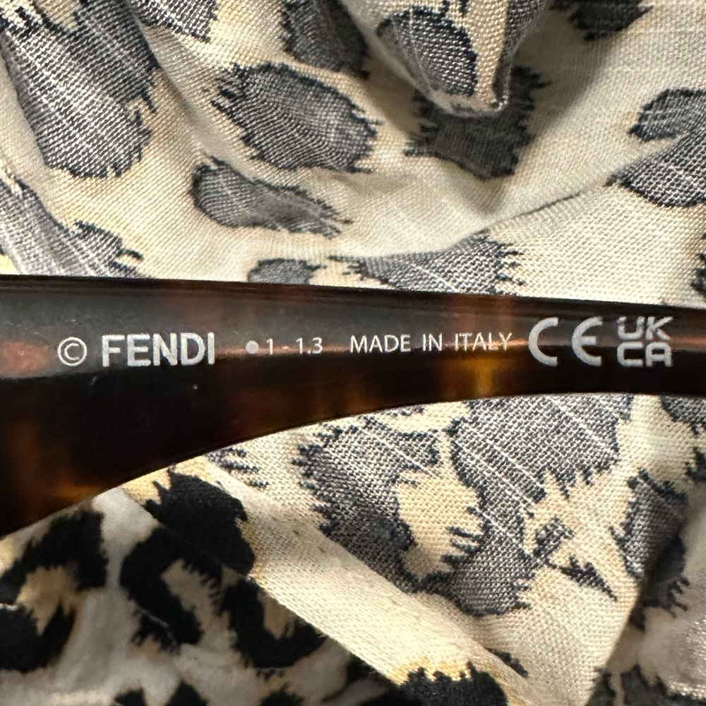 Fendi Roma Havana Brown Oversized Square Sunglasses Zucca Monogram Logo - Picture 3 of 7